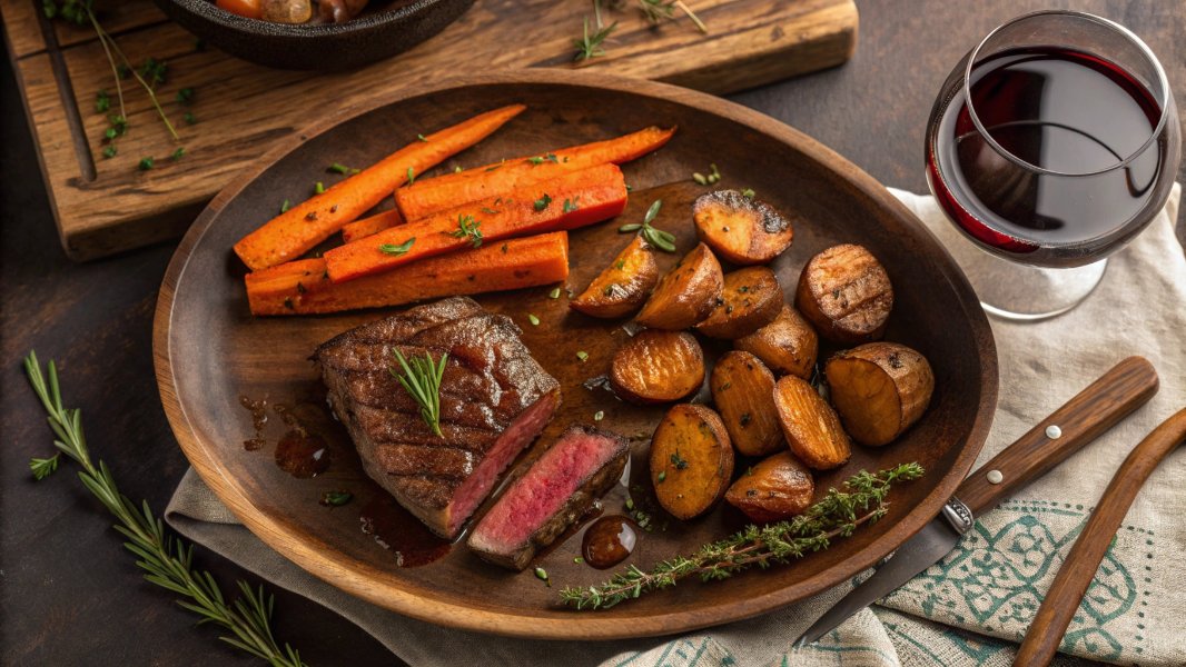 Steak and Maple Carrot Dinner